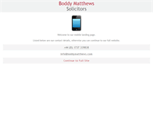 Tablet Screenshot of boddymatthews.com